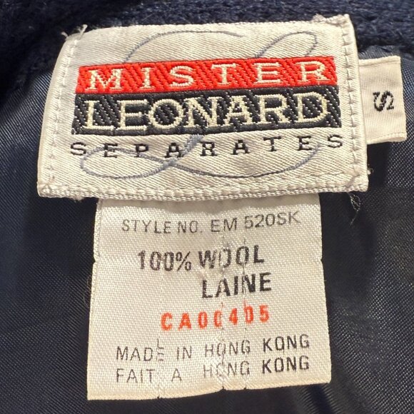 Vintage Mister Leonard 100% Wool Patchwork Cardigan Jacket - Picture 4 of 6